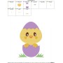Chick Peeking Egg Embroidery Design Pattern-2