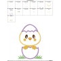Chick Peeking Egg Applique Design Pattern-2
