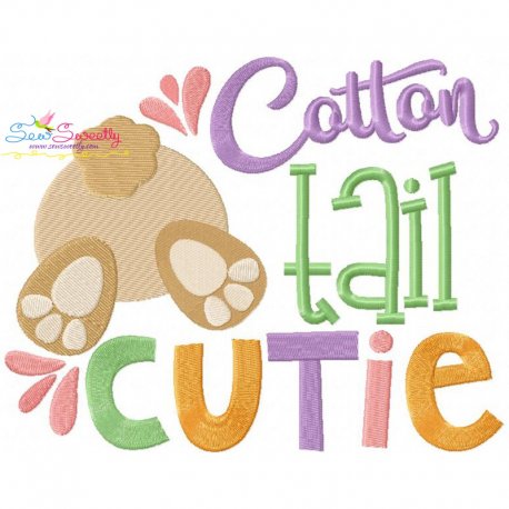 Cotton Tail Cutie Embroidery Design- 1