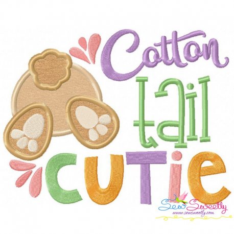 Cotton Tail Cutie Applique Design Pattern