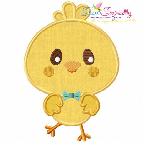Cute Easter Chick Applique Design Pattern