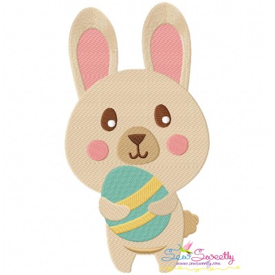 Easter Bunny With Egg-3 Embroidery Design Pattern-1