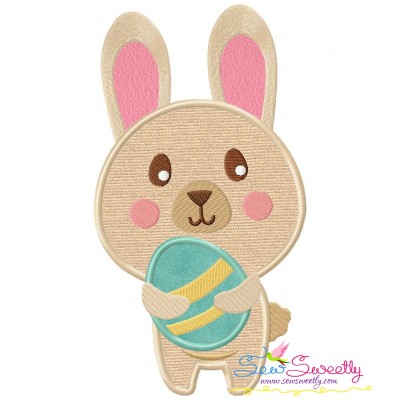 Easter Bunny With Egg-3 Applique Design