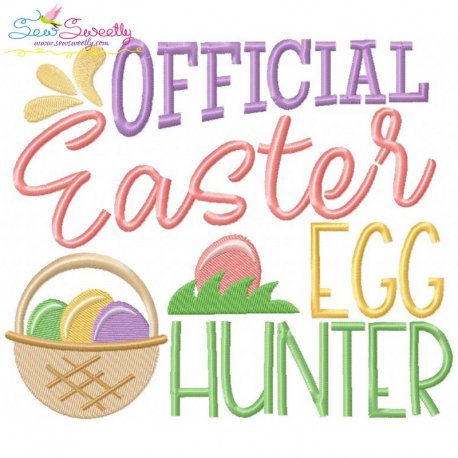 Official Easter Egg Hunter Embroidery Design Pattern