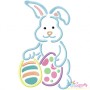 Outlines Bunny Eggs-2 Embroidery Design Pattern-1
