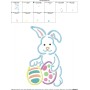 Outlines Bunny Eggs-2 Embroidery Design Pattern-2