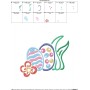 Outlines Easter Eggs Flower Embroidery Design Pattern-2