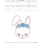 Bunny With Flowers Applique Design Pattern-2