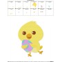 Running Chick With Egg Embroidery Design Pattern-2