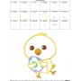 Running Chick With Egg Applique Design Pattern-2