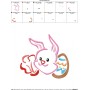 Outlines Bunny Eggs-06 Embroidery Design Pattern-2