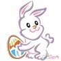 Outlines Bunny Egg-05 Easter Embroidery Design Pattern-1
