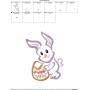 Outlines Bunny Egg-04 Embroidery Design Pattern-2