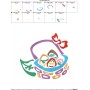 Outlines Floral Easter Egg Basket-02 Embroidery Design Pattern-2