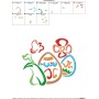 Outlines Floral Easter Eggs-03 Embroidery Design Pattern-2