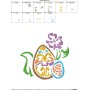 Outlines Floral Easter Egg-01 Embroidery Design Pattern-2