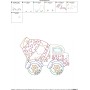 Vintage Bean Stitch Construction Truck-3 Embroidery Design Pattern-2