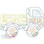 Vintage Bean Stitch Truck Embroidery Design Pattern-1