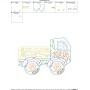 Vintage Bean Stitch Truck Embroidery Design Pattern-2