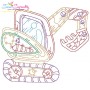 Vintage Bean Stitch Transportation Embroidery Design Bundle-4