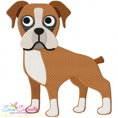 Boxer Dog Embroidery Design Pattern-1