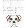 Boxer Dog Head Applique Design Pattern-2