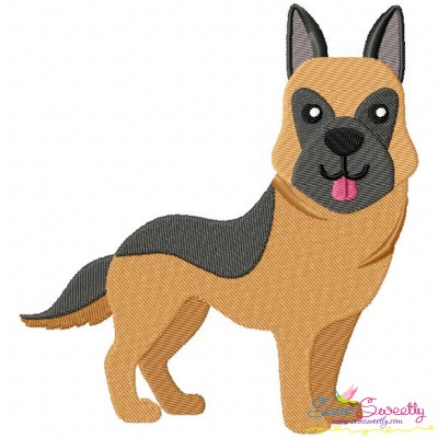 German Shepherd Dog Embroidery Design