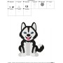 Husky Dog Embroidery Design Pattern-2