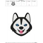 Husky Dog Head Embroidery Design Pattern-2