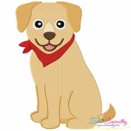 Labrador Dog Embroidery Design