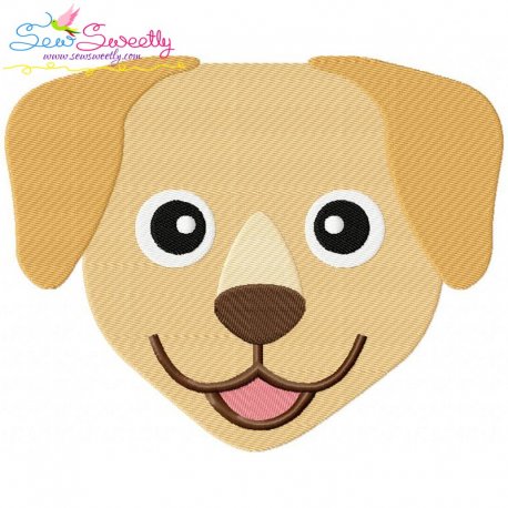 Labrador Dog Head Embroidery Design Pattern