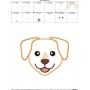 Labrador Dog Head Applique Design Pattern-2