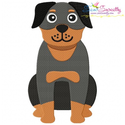Rottweiler Dog Embroidery Design Pattern-1