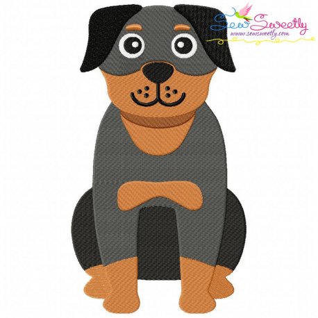 Rottweiler Dog Embroidery Design Pattern