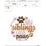My Siblings Have Paws Embroidery Design Pattern-2