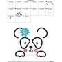 Panda Face Girl Applique Design Pattern-2