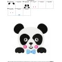 Panda Face Boy Embroidery Design Pattern-2