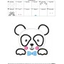 Panda Face Boy Applique Design Pattern-2
