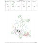 Bean Stitch Redwork Frog Underwater-10 Embroidery Design Pattern-2