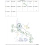 Bean Stitch Redwork Frog Underwater-7 Embroidery Design Pattern-2