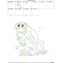 Bean Stitch Redwork Frog Underwater-3 Embroidery Design Pattern-2