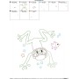 Bean Stitch Redwork Frog Underwater-1 Embroidery Design Pattern-2