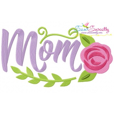 Mom Spring Flower Embroidery Design Pattern-1