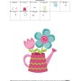 Watering Can Flowers Embroidery Design Pattern-2