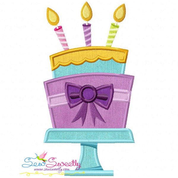 Birthday Cake Applique Design Pattern-1