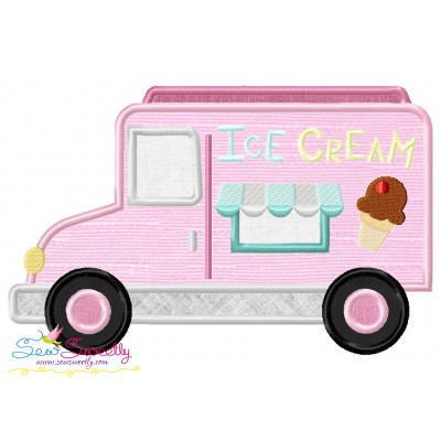 Ice Cream Truck Applique Design Pattern-1