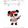 Panda Pirate Embroidery Design Pattern-2