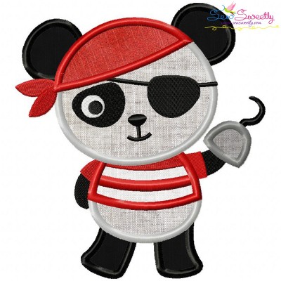 Panda Pirate Applique Design Pattern-1