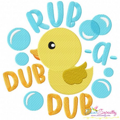 Rub a Dub Dub Nursery Rhyme Embroidery Design Pattern