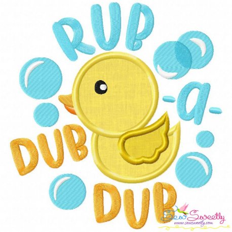 Rub a Dub Dub Nursery Rhyme Applique Design Pattern